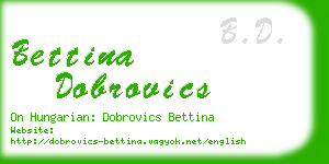 bettina dobrovics business card